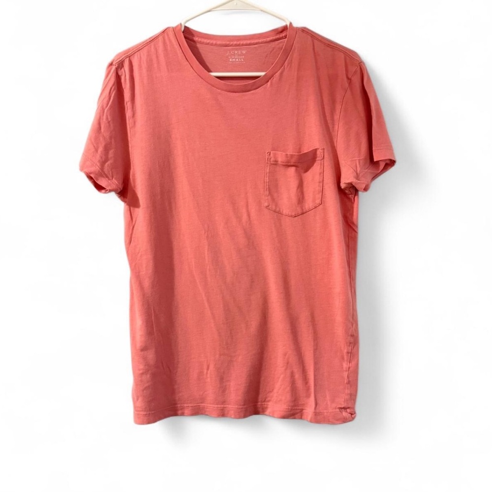 J.Crew pink salmon slim-fit cotton pocket tee